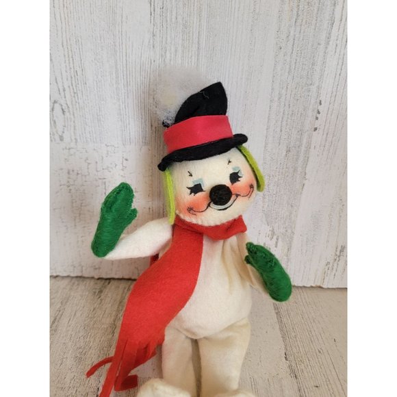 Vintage 1971 Annalee snowman top hot Xmas decor - Picture 2 of 8